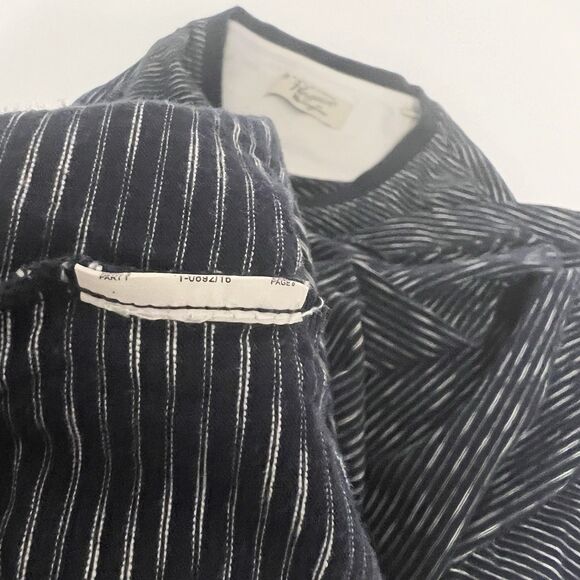 PENGUIN Navy Blue White Striped Henley Shirt XXL Short Sleeve Preppy Mens - Picture 9 of 12